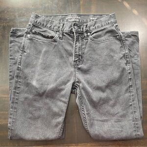 Banana Republic Skinny Jeans Womens Size 28 X 28 Black Stretch Mid Rise Washed